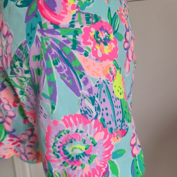 Lilly Pulitzer Buttercup Shorts Size 10 Scalloped Preppy Floral Me And My Zesty - Picture 8 of 16